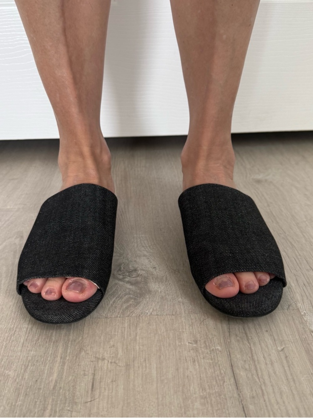 Denim Open-Toe Slide Robert Clergerie Sandals
